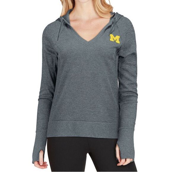 Colosseum Tops - Women's Colosseum V-Neck Michigan Hoodie Size Medium